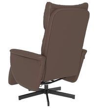 Massagesessel mit Fußteil Braun Kunstleder