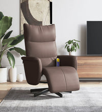 Massagesessel mit Fußteil Braun Kunstleder