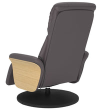 Massagesessel mit Fußteil Grau Kunstleder