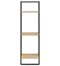 6-tlg. Wandregal-Set mit Stangen Sonoma-Eiche Holzwerkstoff