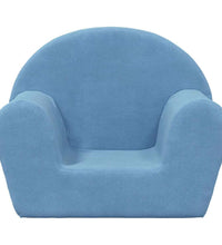 Kindersofa Blau Weich Plüsch