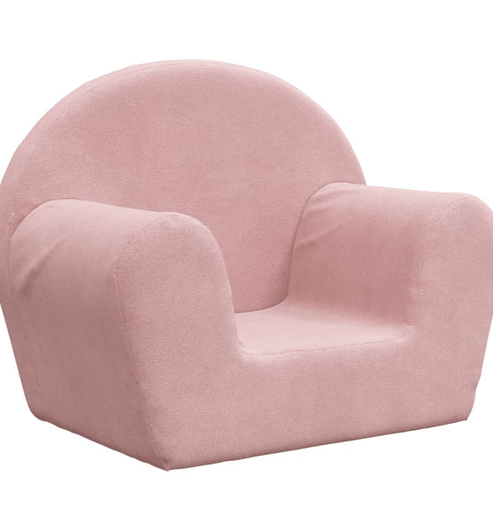 Kindersofa Rosa Weich Plüsch