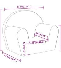 Kindersofa Rosa Weich Plüsch