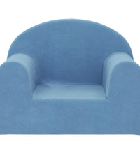 Kindersofa Blau Weich Plüsch