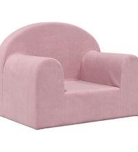 Kindersofa Rosa Weich Plüsch