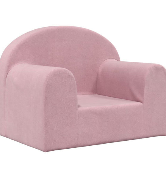 Kindersofa Rosa Weich Plüsch