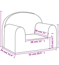 Kindersofa Rosa Weich Plüsch