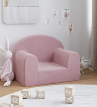 Kindersofa Rosa Weich Plüsch