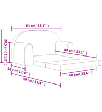 Kinder-Schlafsofa 2-Sitzer Rosa Weicher Plüsch