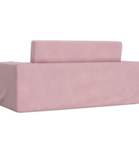 Kinder-Schlafsofa 2-Sitzer Rosa Weicher Plüsch