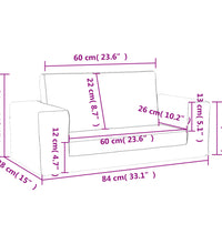 Kinder-Schlafsofa 2-Sitzer Rosa Weicher Plüsch