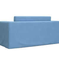 Kinder-Schlafsofa 2-Sitzer Blau Weicher Plüsch