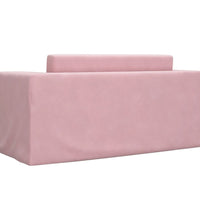 Kinder-Schlafsofa 2-Sitzer Rosa Weicher Plüsch