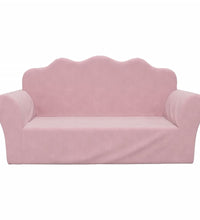 Kindersofa 2-Sitzer Rosa Weich Plüsch