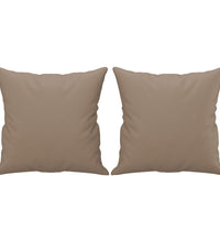 2-Sitzer-Sofa mit Zierkissen Cappuccino-Braun 120 cm Kunstleder