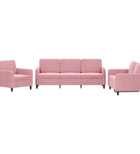 3-tlg. Sofagarnitur Rosa Samt