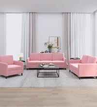 3-tlg. Sofagarnitur Rosa Samt