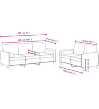 2-tlg. Sofagarnitur mit Kissen Rosa Samt