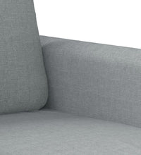 2-tlg. Sofagarnitur mit Kissen Hellgrau Stoff