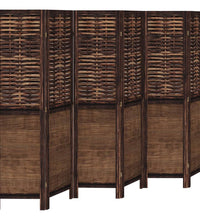 6-tlg. Raumteiler Dunkelbraun Massivholz Paulownia