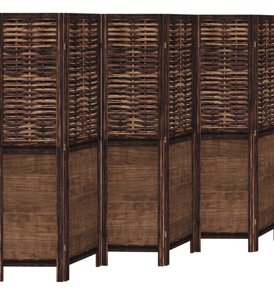 6-tlg. Raumteiler Dunkelbraun Massivholz Paulownia