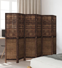 6-tlg. Raumteiler Dunkelbraun Massivholz Paulownia