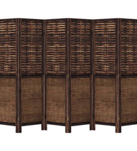 6-tlg. Raumteiler Dunkelbraun Massivholz Paulownia
