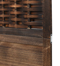 6-tlg. Raumteiler Dunkelbraun Massivholz Paulownia