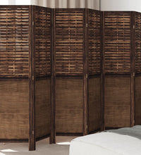 6-tlg. Raumteiler Dunkelbraun Massivholz Paulownia