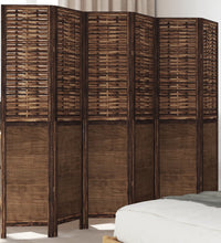 6-tlg. Raumteiler Dunkelbraun Massivholz Paulownia