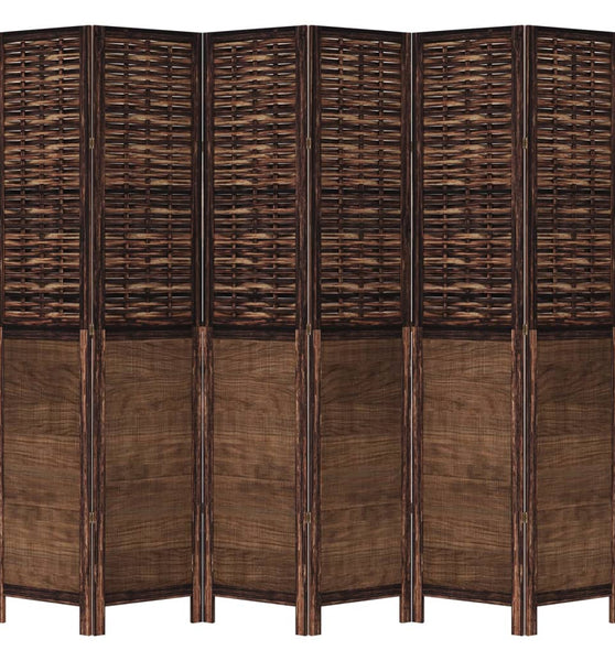 6-tlg. Raumteiler Dunkelbraun Massivholz Paulownia