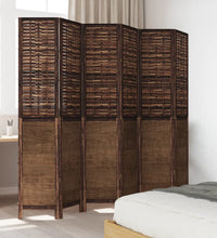 6-tlg. Raumteiler Dunkelbraun Massivholz Paulownia