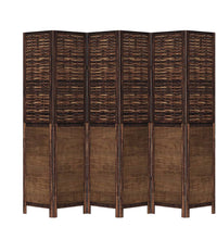 6-tlg. Raumteiler Dunkelbraun Massivholz Paulownia