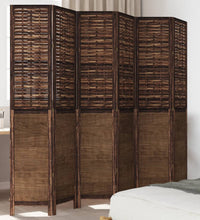 6-tlg. Raumteiler Dunkelbraun Massivholz Paulownia