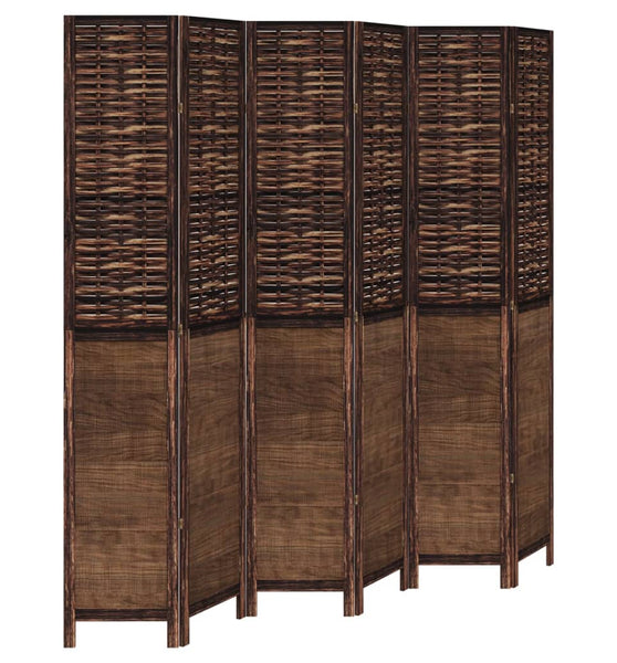 6-tlg. Raumteiler Dunkelbraun Massivholz Paulownia