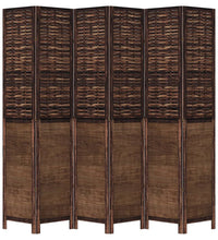 6-tlg. Raumteiler Dunkelbraun Massivholz Paulownia