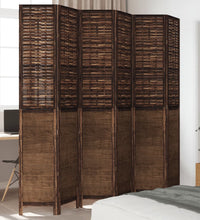 6-tlg. Raumteiler Dunkelbraun Massivholz Paulownia