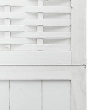 6-tlg. Raumteiler Weiß Massivholz Paulownia