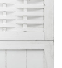 6-tlg. Raumteiler Weiß Massivholz Paulownia