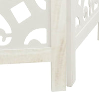 6-tlg. Raumteiler Weiß Massivholz Paulownia