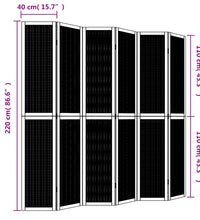 6-tlg. Raumteiler Braun Massivholz Paulownia