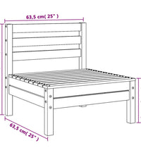 Gartensofa ohne Armlehnen Massivholz Douglasie