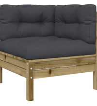 Garten-Ecksofa mit Kissen Kiefernholz Imprägniert