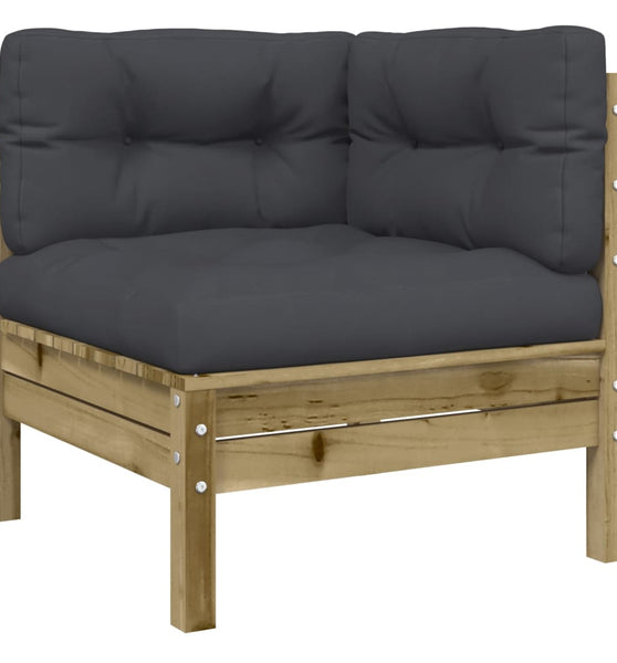Garten-Ecksofa mit Kissen Kiefernholz Imprägniert