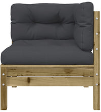 Garten-Ecksofa mit Kissen Kiefernholz Imprägniert