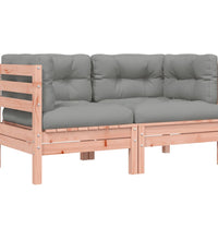 Garten-Ecksofa mit Kissen 2 Stk. Massivholz Douglasie