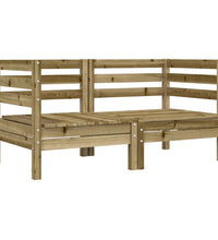 Garten-Ecksofa mit Kissen 2 Stk. Kiefernholz Imprägniert