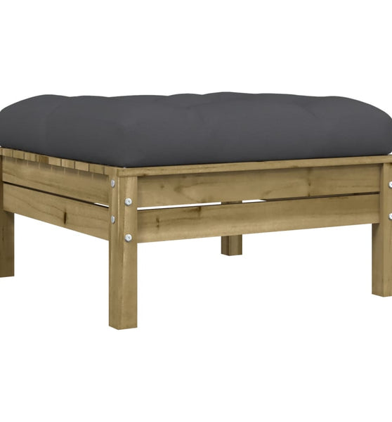 Gartenhocker mit Kissen Kiefernholz Imprägniert