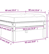 Gartenhocker mit Kissen Kiefernholz Imprägniert
