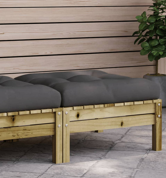 Gartenhocker mit Kissen Kiefernholz Imprägniert